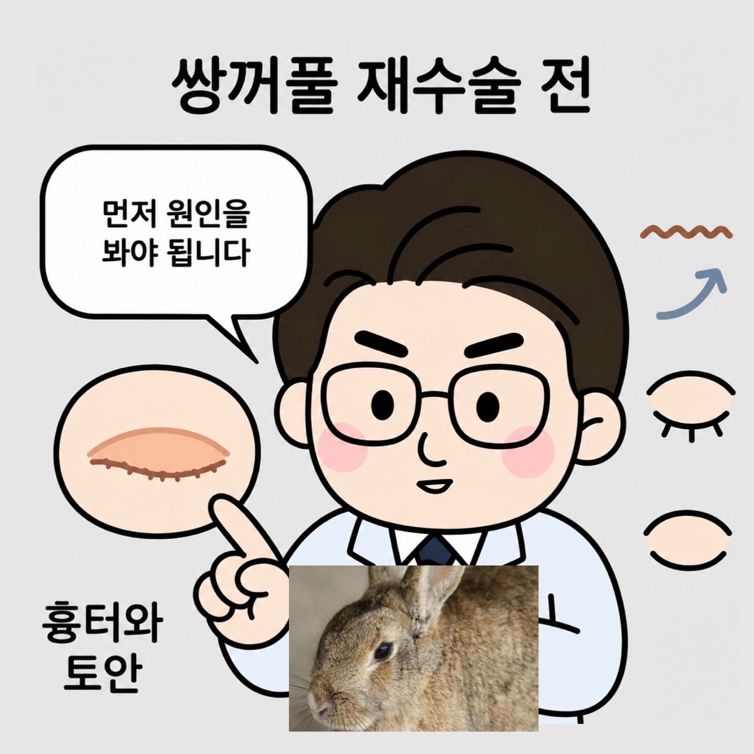 Photo by 점문가/장인이 on June 08, 2026. May be an illustration of pie and text that says '쌍꺼풀 재수술 전 먼저 원인을 봐야 됩니다 ~ 슈 OÓ 흉터와 토안'.