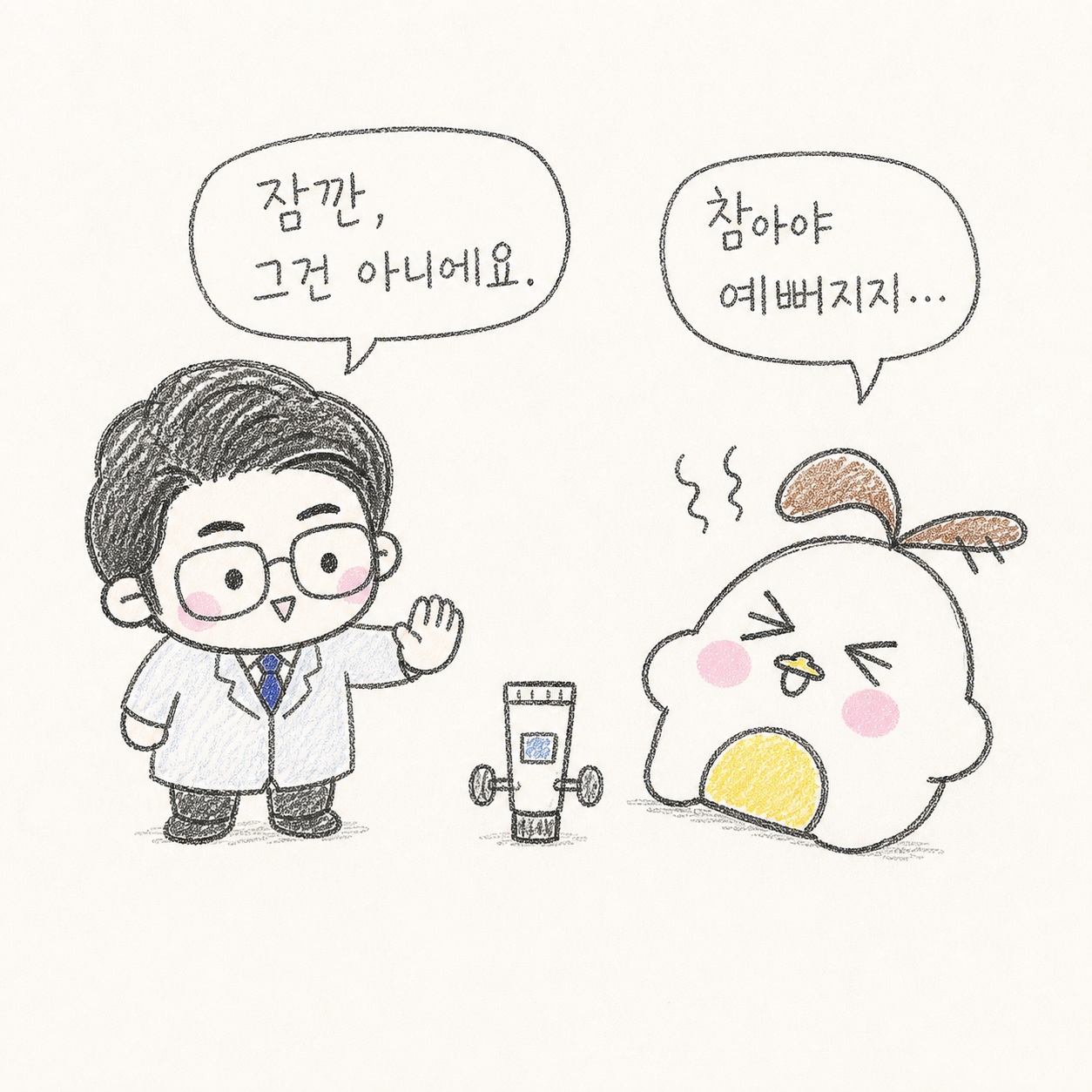 잠깐, 그건 아니에요. 참아야 예뻐지지...