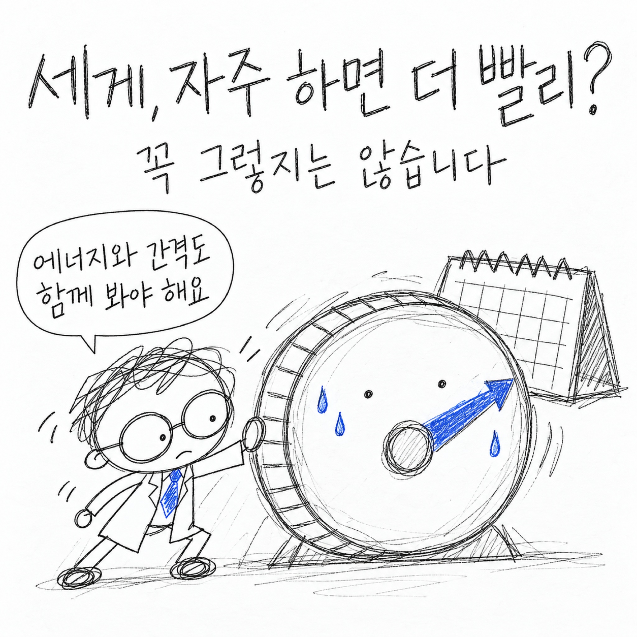 세게, 자주 하면 더 빨리? 꼭 그렇지는 않습니다. 에너지와 간격도 함께 봐야 해요.