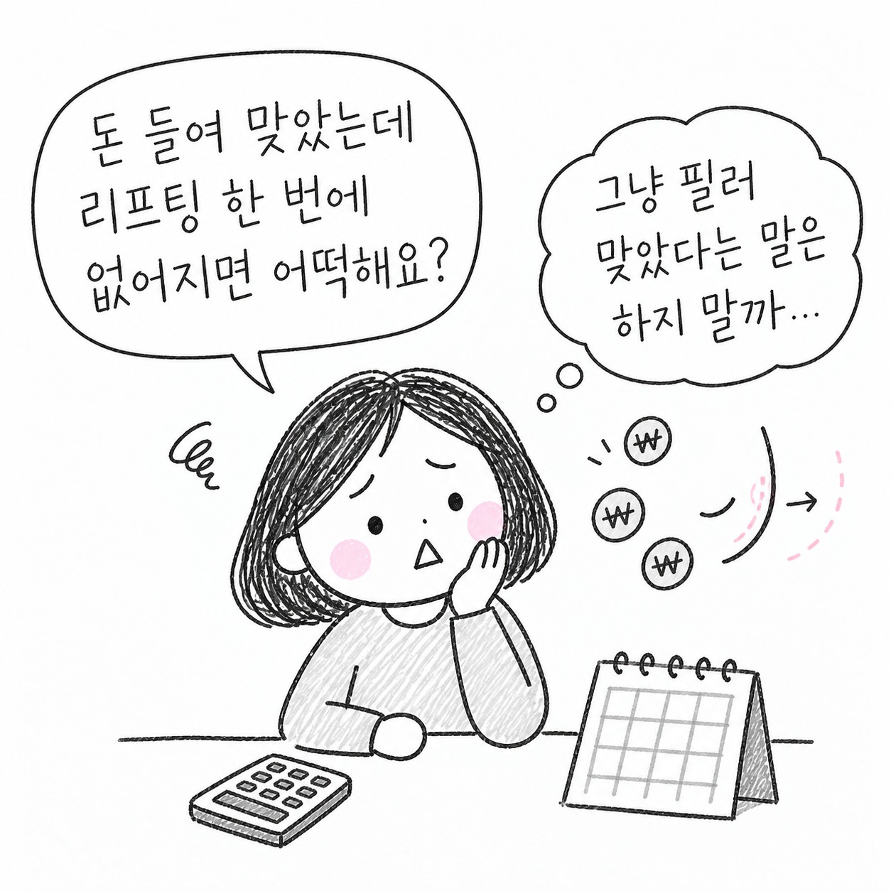 돈 들여 맞았는데 리프팅 한 번에 없어지면 어떡해요? 그냥 필러 맞았다는 말은 하지 말까...